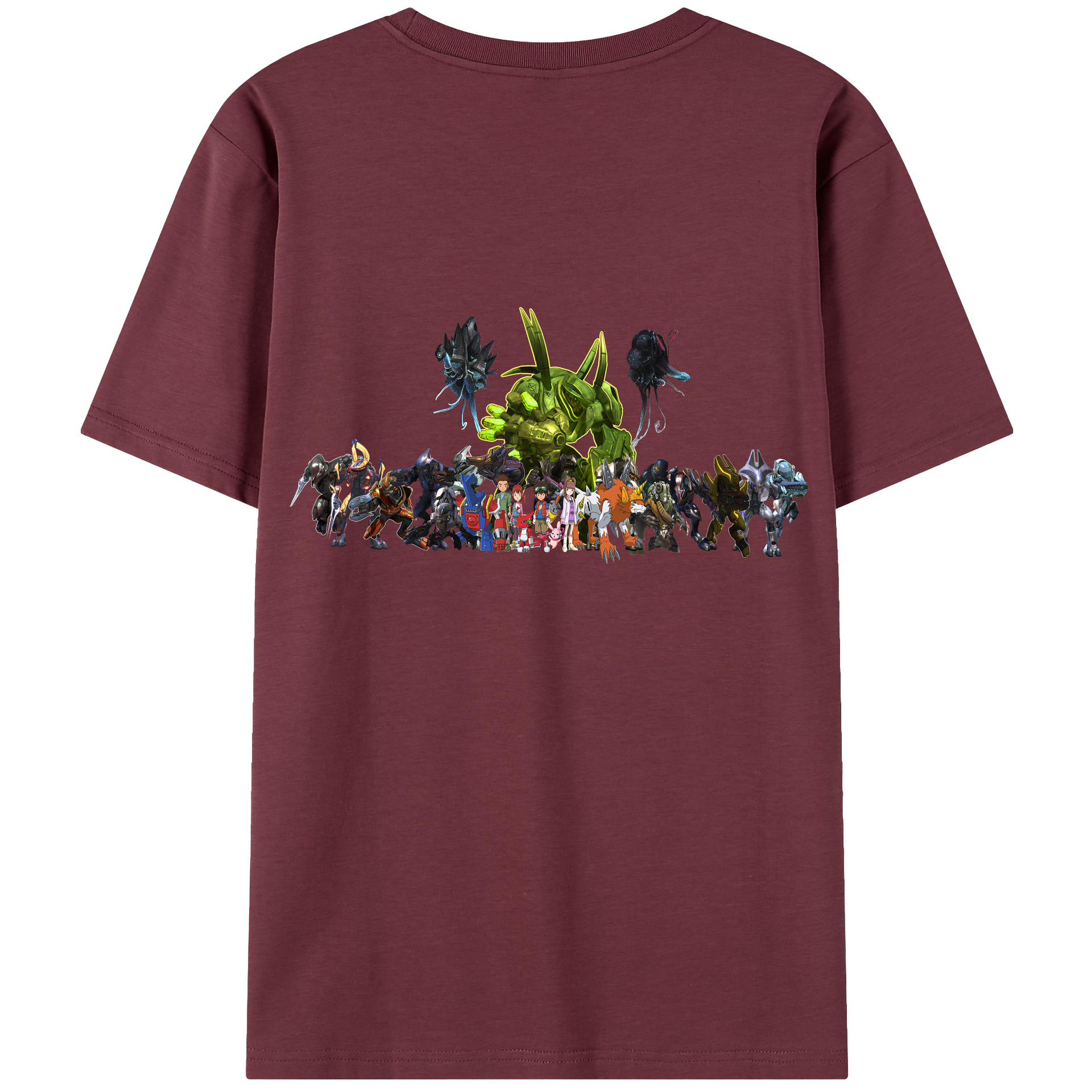 （画像用） Digimon デジタルモンスター/デジモン 綿100％半袖Tシャツ（背面プリント）